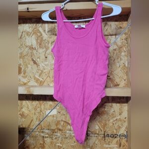 Social‎ Culture NEW NWOT Pink Tank Top Bodysuit Size Large
